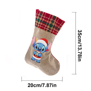 Linen Diamond Painting Christmas Socks 5D Rhinestone Xmas Socks for Kid Gift