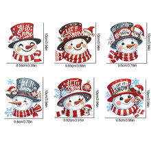 Load image into Gallery viewer, Christmas 6Pcs Acrylic Special Shaped Winter Snowman 5D DIY Diamond Art Hanging Decor
