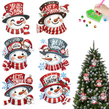 Load image into Gallery viewer, Christmas 6Pcs Acrylic Special Shaped Winter Snowman 5D DIY Diamond Art Hanging Decor
