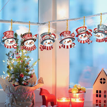 Load image into Gallery viewer, Christmas 6Pcs Acrylic Special Shaped Winter Snowman 5D DIY Diamond Art Hanging Decor
