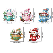 Load image into Gallery viewer, Christmas 5Pcs Acrylic Special Shaped Snowman Dessert 5D DIY Diamond Art Hanging Decor
