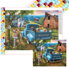 Load image into Gallery viewer, Puppy On Truck 50*40CM(Picture) Full Square Drill Diamond Painting
