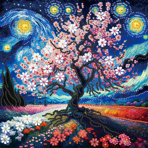 Wonderful Tree 30*30CM(Canvas) Partial Special Shaped Drill Diamond Painting