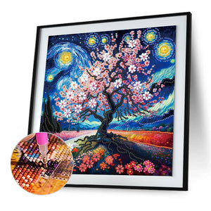 Wonderful Tree 30*30CM(Canvas) Partial Special Shaped Drill Diamond Painting