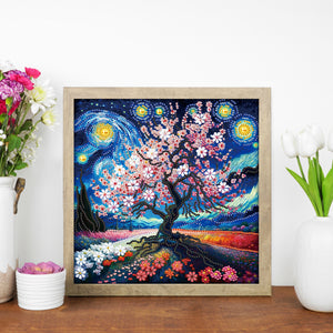 Wonderful Tree 30*30CM(Canvas) Partial Special Shaped Drill Diamond Painting