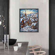 Load image into Gallery viewer, Glass Painting Of A Snowy Town 40*50CM(Picture) Full Round Drill Diamond Painting
