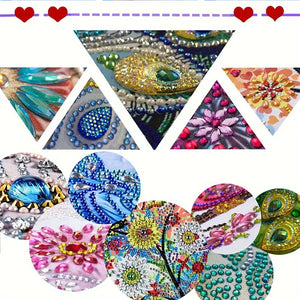 Acrylic Special Shape Parrot DIY Diamond Painting Wind Chimes for Window Wall