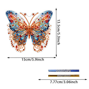 Acrylic Special Shape Butterfly DIY Diamond Painting Wind Chimes for Window Wall