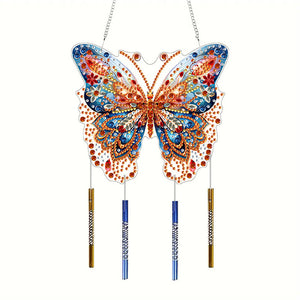 Acrylic Special Shape Butterfly DIY Diamond Painting Wind Chimes for Window Wall