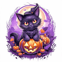 Load image into Gallery viewer, Halloween Pumpkin Cat 40*40CM(Canvas) Full Round Drill Diamond Painting
