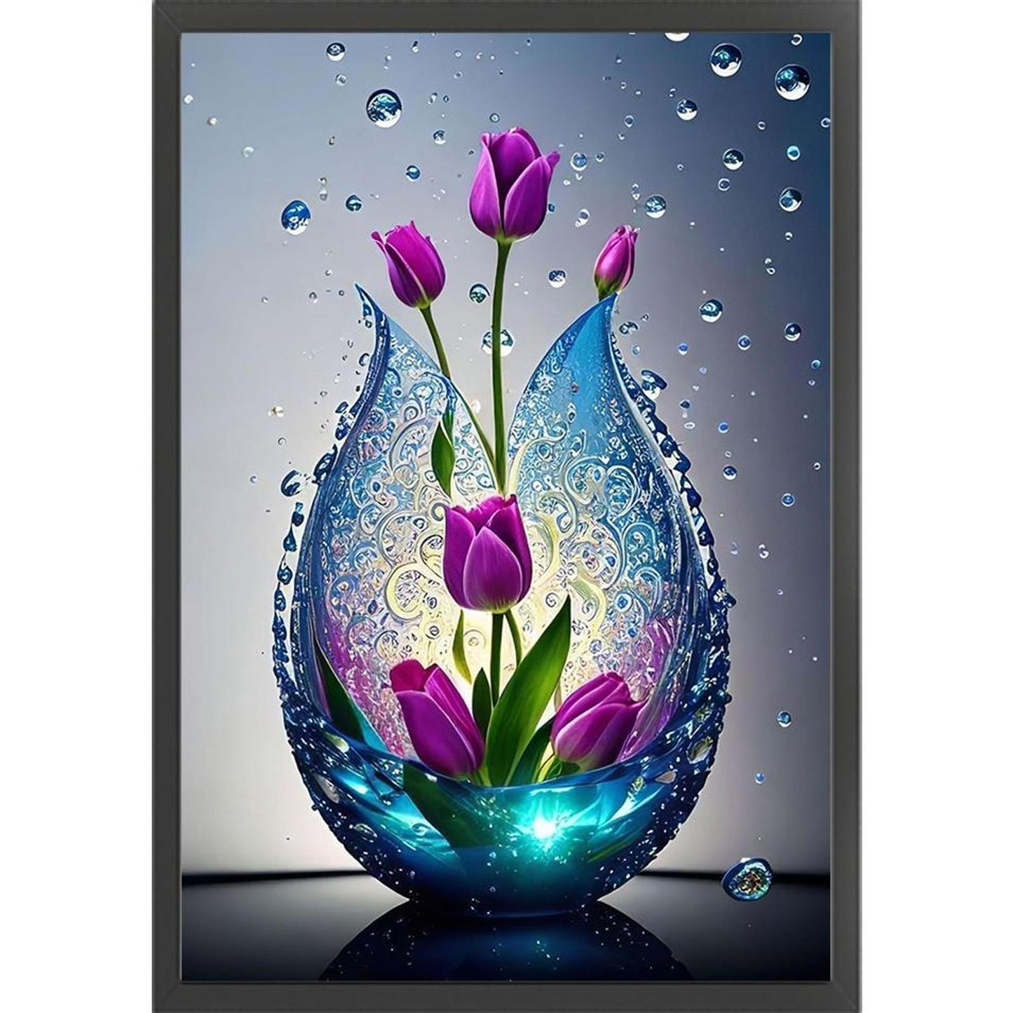 Tulip - Full 11CT Stamped Cross Stitch 40x60CM - Huacan