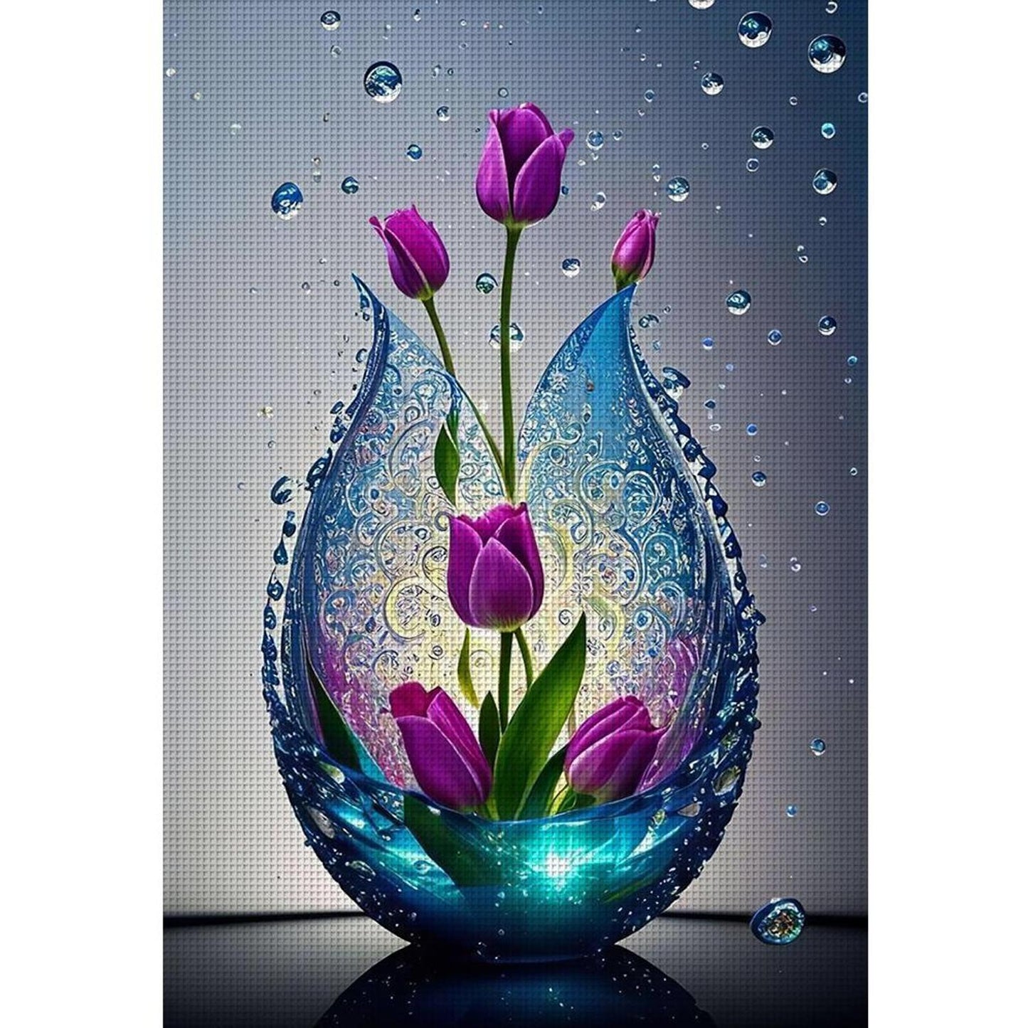Tulip - Full 11CT Stamped Cross Stitch 40x60CM - Huacan