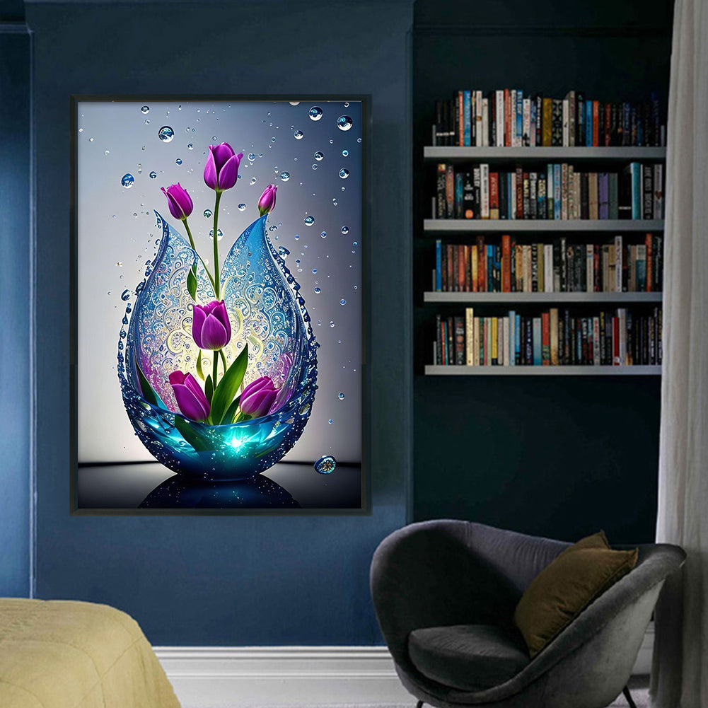 Tulip - Full 11CT Stamped Cross Stitch 40x60CM - Huacan