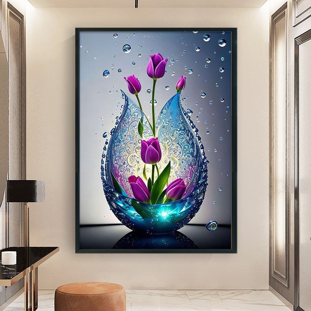 Tulip - Full 11CT Stamped Cross Stitch 40x60CM - Huacan