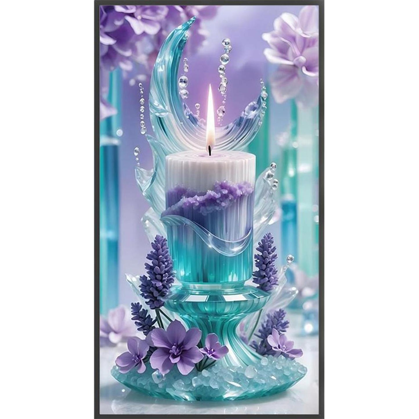 Candle - Full 11CT Stamped Cross Stitch 40x70CM - Huacan
