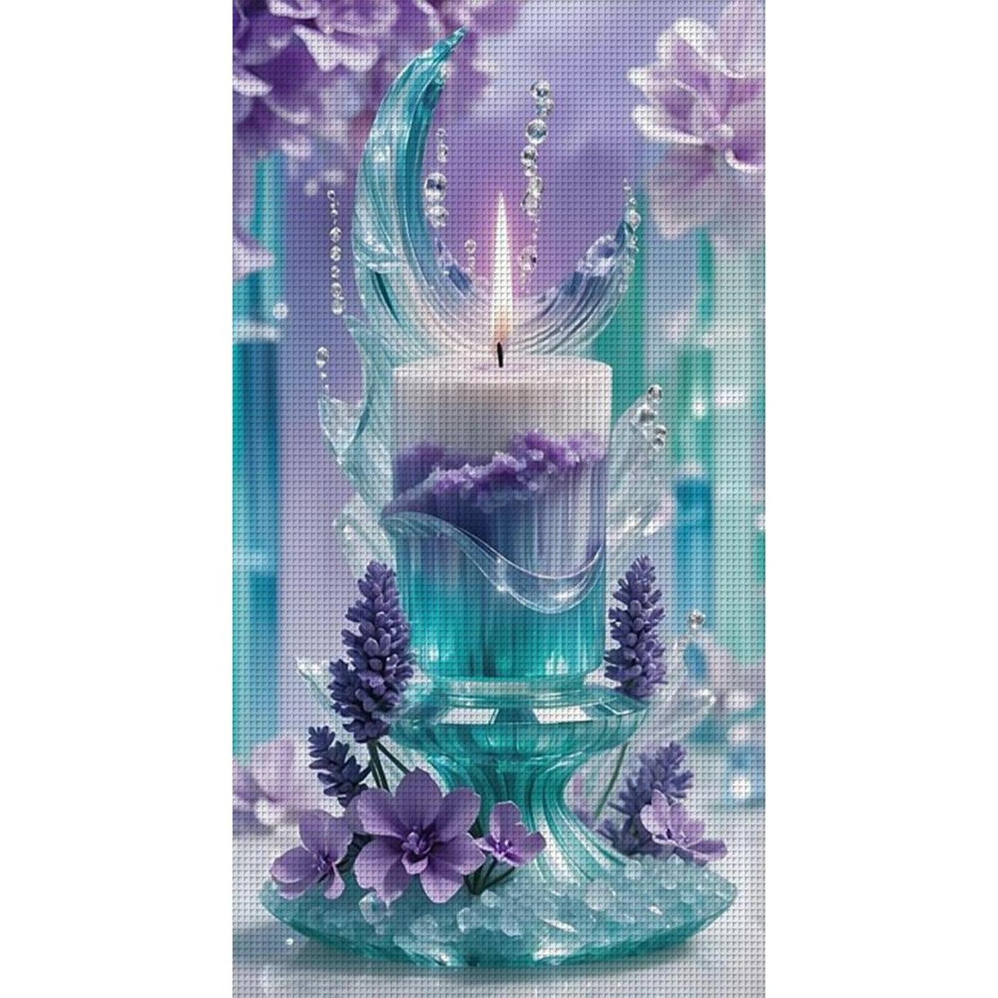 Candle - Full 11CT Stamped Cross Stitch 40x70CM - Huacan