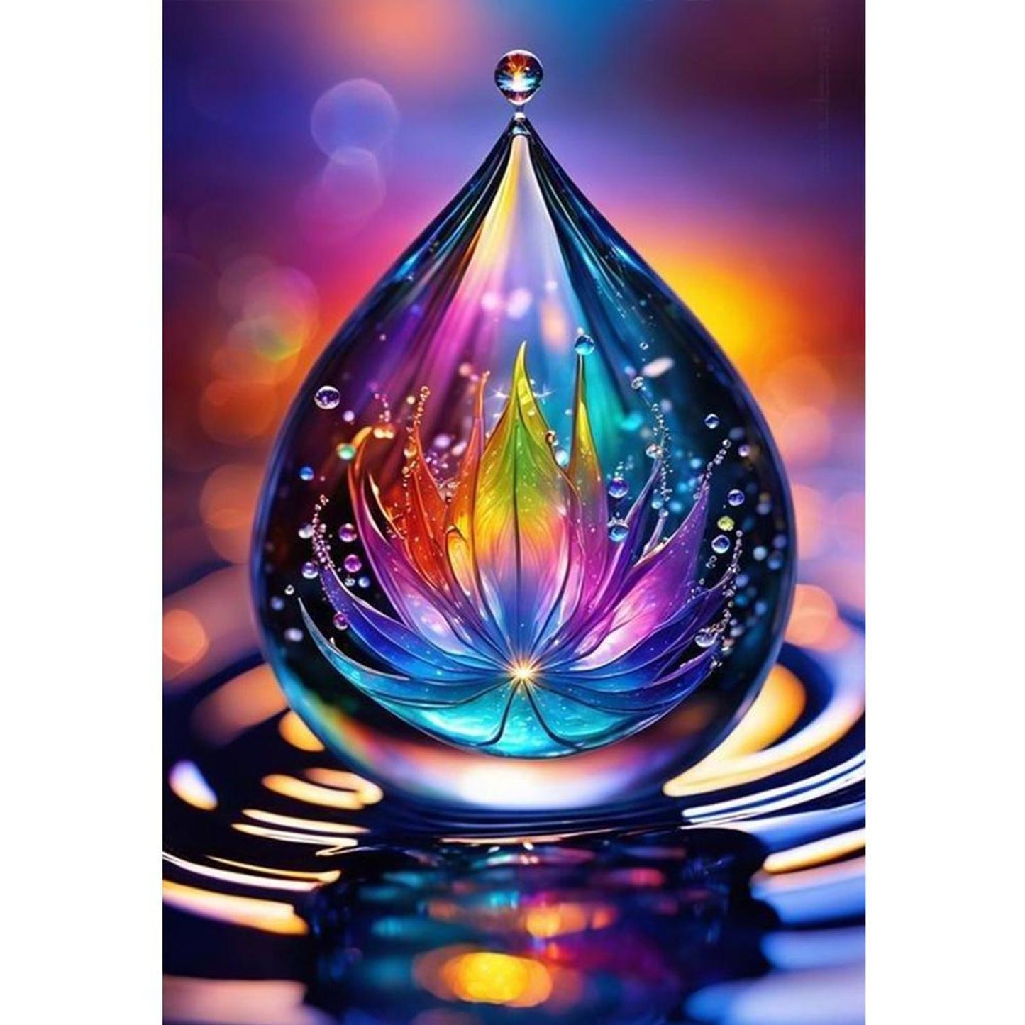 Water Drop Maple Leaf - Full 11CT Stamped Cross Stitch 40x60CM - Huacan