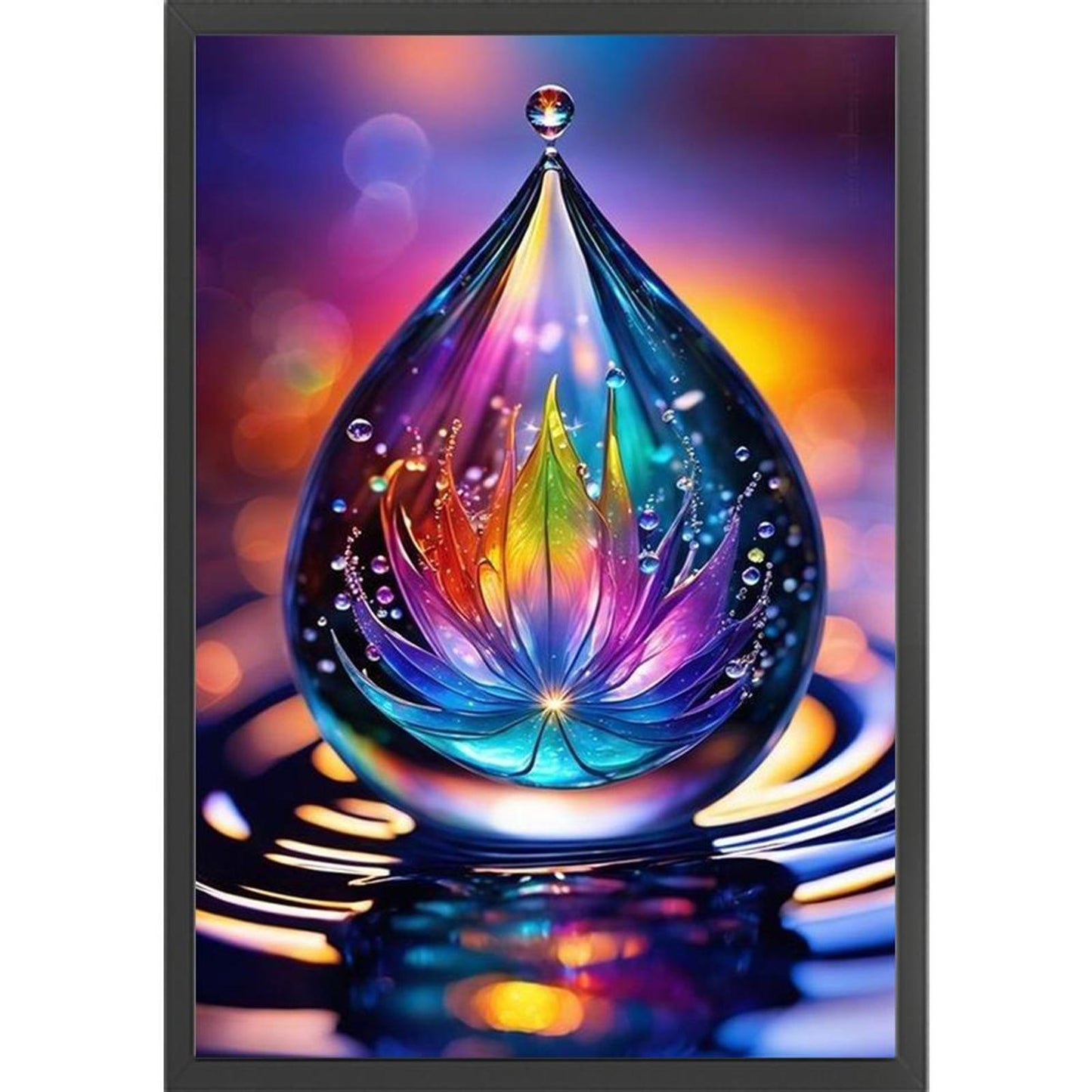 Water Drop Maple Leaf - Full 11CT Stamped Cross Stitch 40x60CM - Huacan