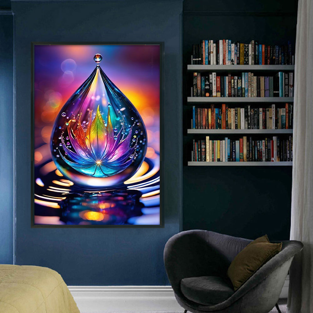 Water Drop Maple Leaf - Full 11CT Stamped Cross Stitch 40x60CM - Huacan