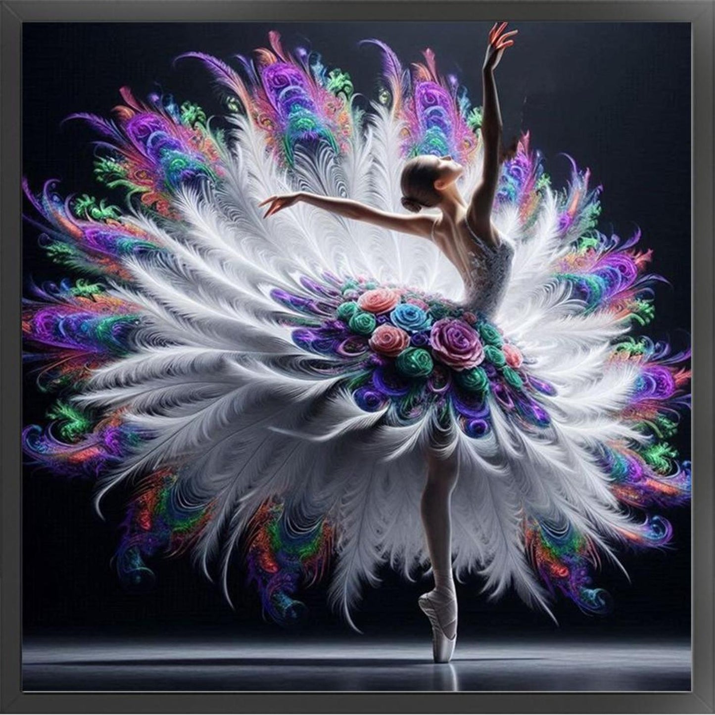 Dancing Maiden - Full 11CT Stamped Cross Stitch 40x40CM - Yishu