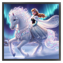 Load image into Gallery viewer, Yishu - Disney Princess Anna On A White Horse - 40*40CM 11CT 3 Stamped Cross Stitch
