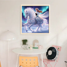 Load image into Gallery viewer, Yishu - Disney Princess Anna On A White Horse - 40*40CM 11CT 3 Stamped Cross Stitch
