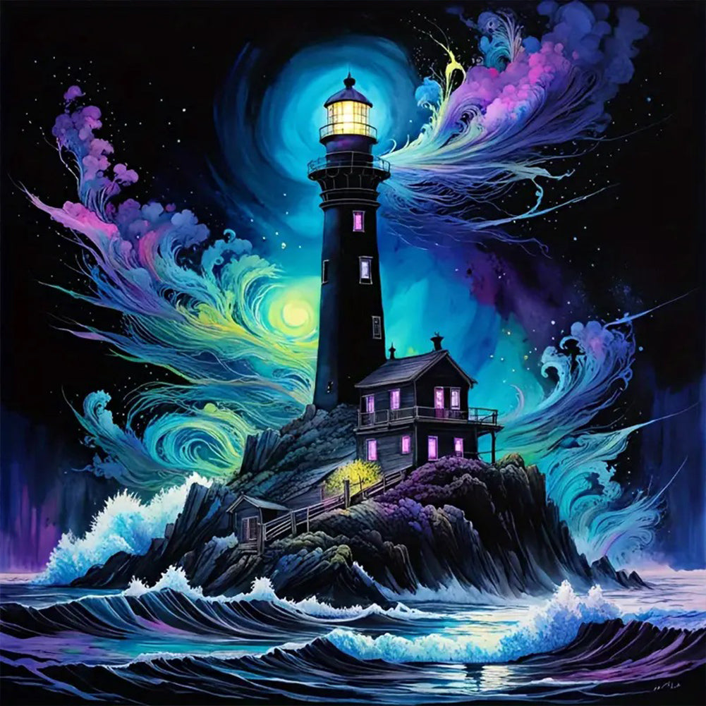 Lightning At Night 50*50CM(Canvas) Full Round Drill Diamond Painting