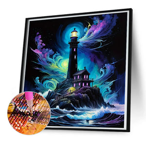 Lightning At Night 50*50CM(Canvas) Full Round Drill Diamond Painting