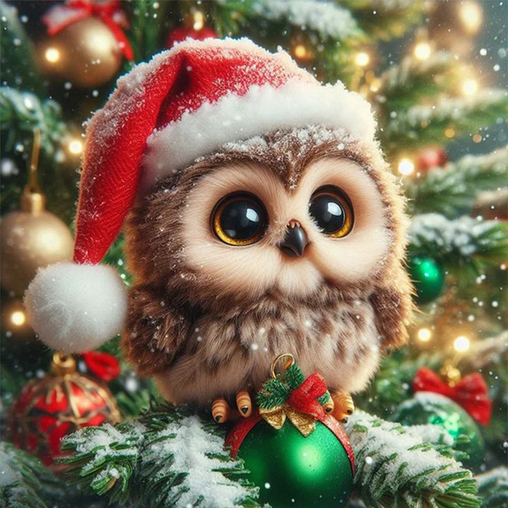 Owl 50*50CM(Canvas) Full Round Drill Diamond Painting
