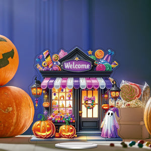 Acrylic Halloween Theme Table Top Diamond Painting Ornament Kits (Welcome)