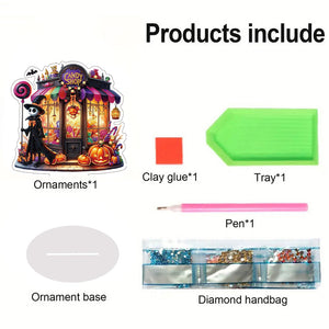 Acrylic Halloween Theme Table Top Diamond Painting Ornament Kits (Candy Shop)