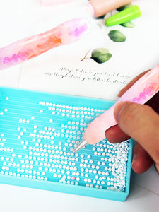 Diamond Painting Art Sticky Drill Dot Pen Stylus Diamond Art Pen (Orange Purple)