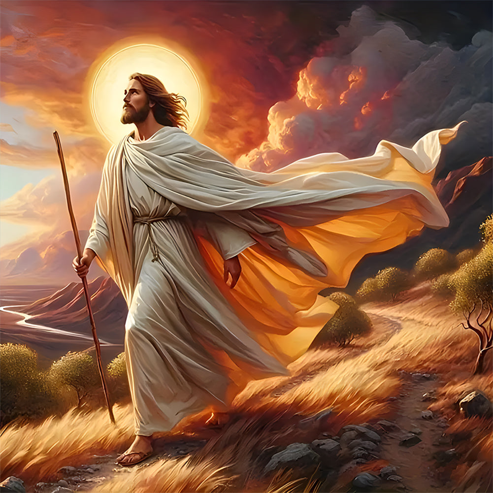 Jesus 30*30CM(Canvas) Full Round Drill Diamond Painting