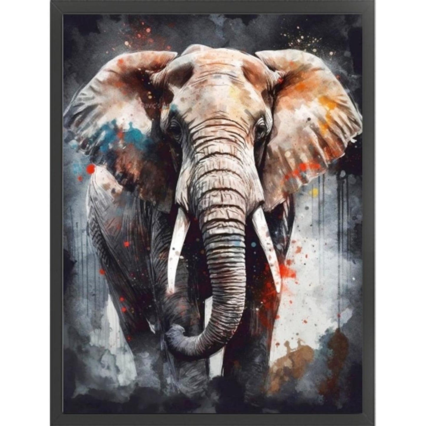 Elephant - Full 11CT Stamped Cross Stitch 40x53CM - Yishu