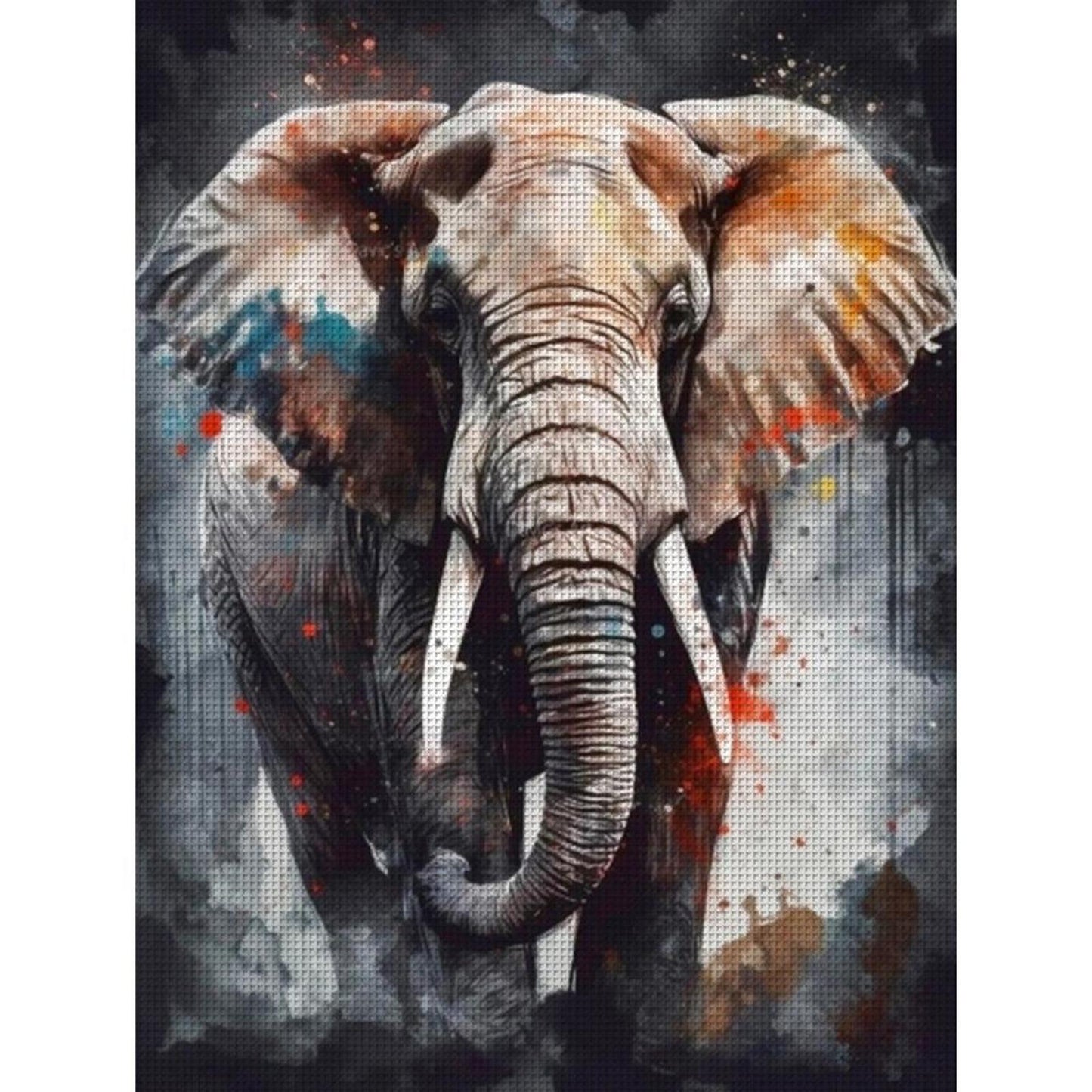 Elephant - Full 11CT Stamped Cross Stitch 40x53CM - Yishu