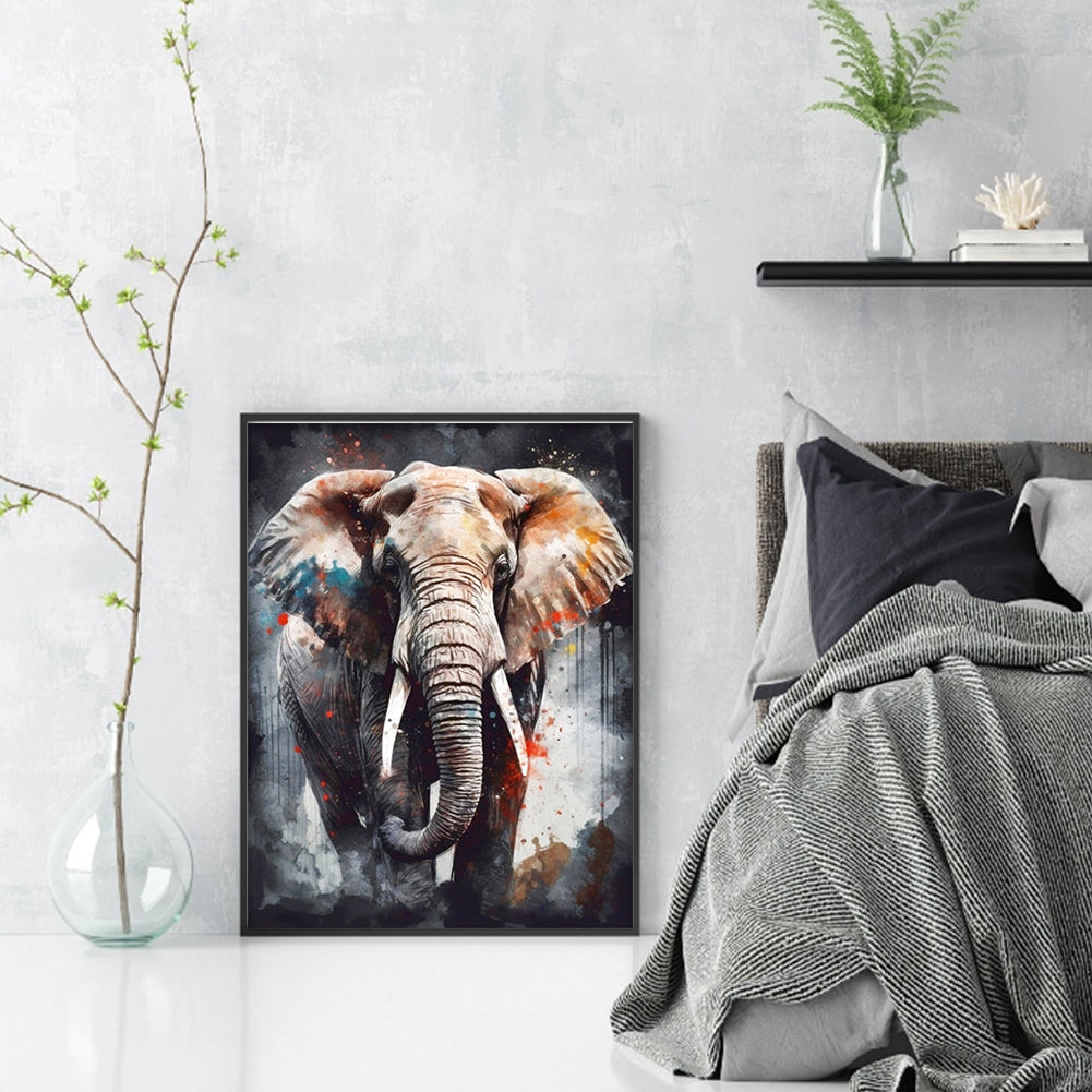 Elephant - Full 11CT Stamped Cross Stitch 40x53CM - Yishu