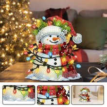 Load image into Gallery viewer, 2D Flat Christmas Snowman DIY Diamond Painting Kit Acrylic Shaking Head Ornament
