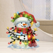 Load image into Gallery viewer, 2D Flat Christmas Snowman DIY Diamond Painting Kit Acrylic Shaking Head Ornament
