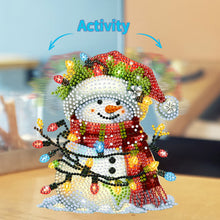 Load image into Gallery viewer, 2D Flat Christmas Snowman DIY Diamond Painting Kit Acrylic Shaking Head Ornament
