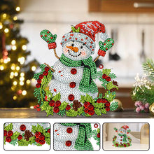 Load image into Gallery viewer, 2D Flat Christmas Snowman DIY Diamond Painting Kit Acrylic Shaking Head Ornament
