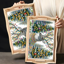 Load image into Gallery viewer, Diamond Painting Wooden Serving Tray Diamond Art Dining Plate (Christmas Elk)
