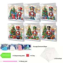 Load image into Gallery viewer, 6PCS DIY Nutcracker Diamond Art Greeting Cards Congratulations Cards &amp; Gifts
