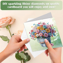 Load image into Gallery viewer, 6PCS DIY Flower Bucket Diamond Art Greeting Cards Congratulations Cards &amp; Gifts
