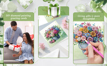 Load image into Gallery viewer, 6PCS DIY Flower Bucket Diamond Art Greeting Cards Congratulations Cards &amp; Gifts
