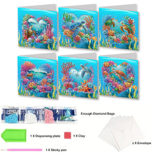 Load image into Gallery viewer, 6PCS DIY Turtle Diamond Art Greeting Cards Congratulations Cards &amp; Gifts
