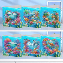 Load image into Gallery viewer, 6PCS DIY Turtle Diamond Art Greeting Cards Congratulations Cards &amp; Gifts
