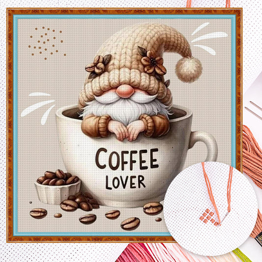 Coffee Goblin - Full 11CT Counted Cross Stitch 40x40CM - Yishu