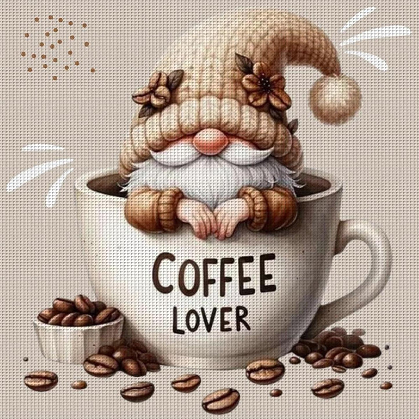 Coffee Goblin - Full 11CT Counted Cross Stitch 40x40CM - Yishu