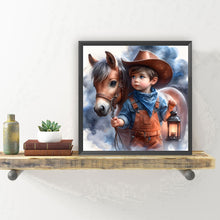 Load image into Gallery viewer, Cowboy Boy 30*30CM(Canvas) Full Round Drill Diamond Painting
