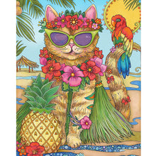Load image into Gallery viewer, Cat 40*50CM(Canvas) Full Round Drill Diamond Painting

